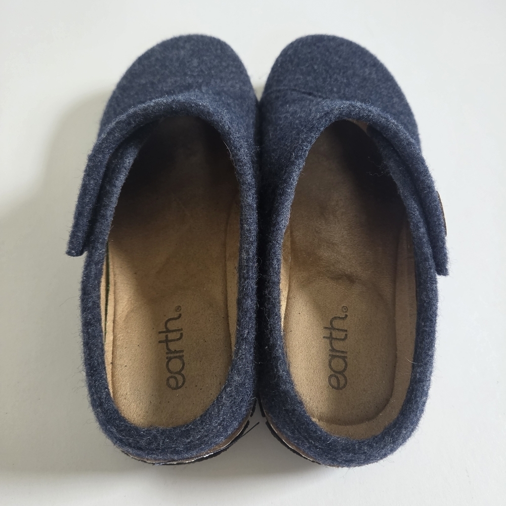 Earth Ezra Button Wrap Slip-On Clogs blue felted womens size 9.5 - Picture 3 of 5